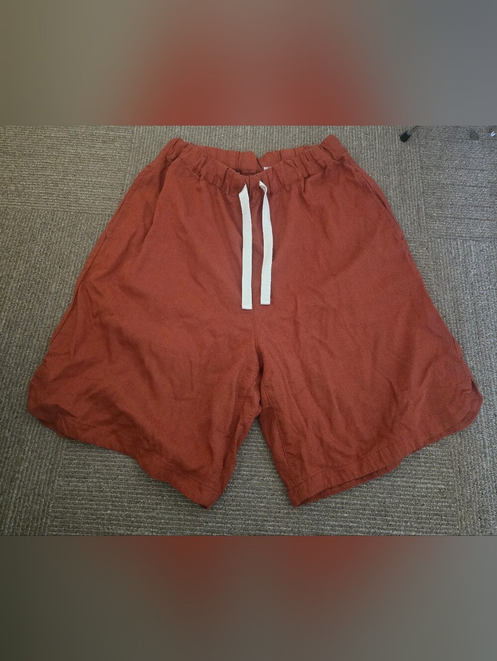 MUJI Heavy Weight Jersey Short Pants Smoky Orange